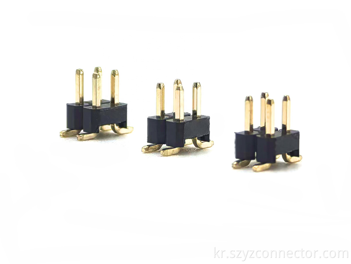 2.54mm Pitch Pin Header Connector Dual Row SMT H2.5mm 2*2P